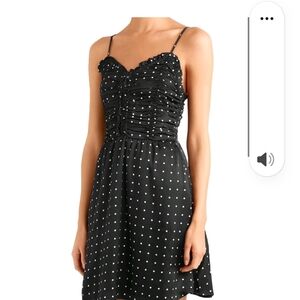 Maje Black Polka Dot Dress